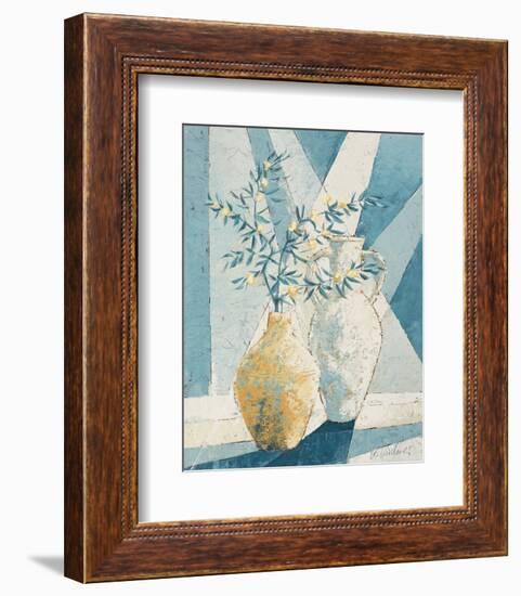 Flowering Olive Tree Branch-Karsten Kirchner-Framed Art Print