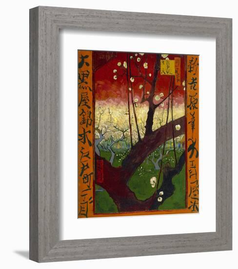 Flowering Plum Tree (after Hiroshige), 1887-Vincent van Gogh-Framed Art Print