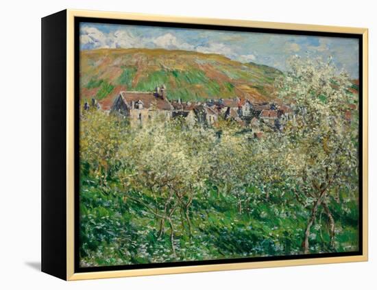 Flowering Plum Trees, 1879-Claude Monet-Framed Premier Image Canvas