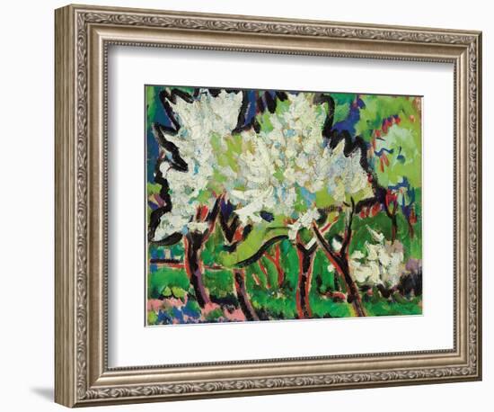 Flowering Trees IV; Bluhende Baume IV, 1909-Ernst Ludwig Kirchner-Framed Giclee Print