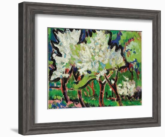 Flowering Trees IV; Bluhende Baume IV, 1909-Ernst Ludwig Kirchner-Framed Giclee Print