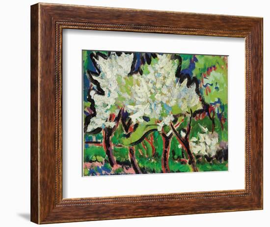 Flowering Trees IV; Bluhende Baume IV, 1909-Ernst Ludwig Kirchner-Framed Giclee Print