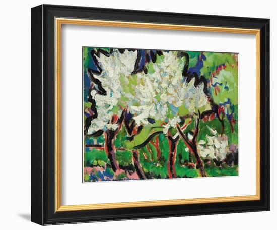 Flowering Trees IV; Bluhende Baume IV, 1909-Ernst Ludwig Kirchner-Framed Giclee Print