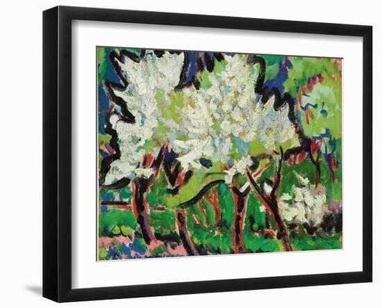 Flowering Trees IV; Bluhende Baume IV, 1909-Ernst Ludwig Kirchner-Framed Giclee Print