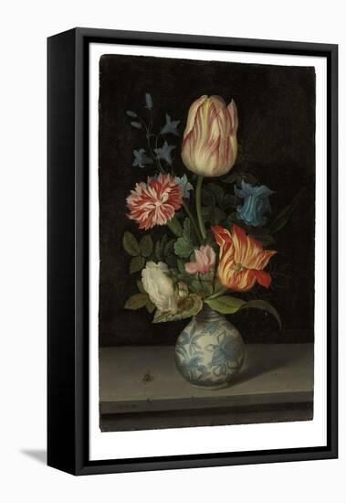 Flowerpiece in a Wanli Vase (Oil on Panel)-Balthasar van der Ast-Framed Premier Image Canvas