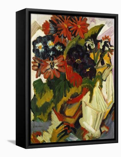 Flowerpot and Sugar Bowl, 1918-19-Ernst Ludwig Kirchner-Framed Premier Image Canvas