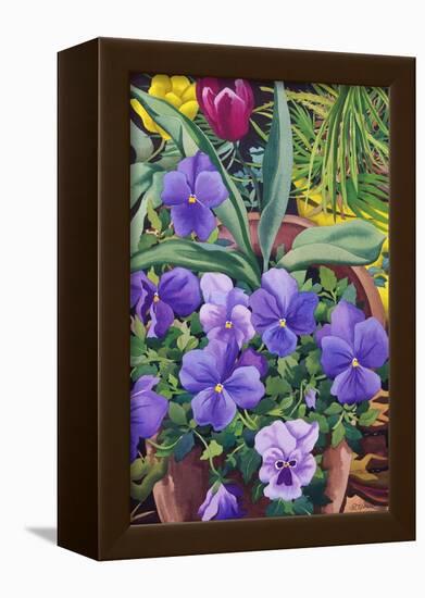 Flowerpots with Pansies, 2007-Christopher Ryland-Framed Giclee Print