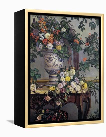 Flowers, 1868-Frederic Bazille-Framed Premier Image Canvas