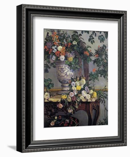 Flowers, 1868-Frederic Bazille-Framed Giclee Print