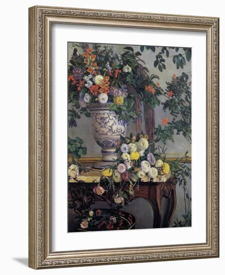 Flowers, 1868-Frederic Bazille-Framed Giclee Print