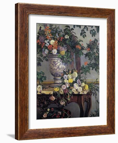 Flowers, 1868-Frederic Bazille-Framed Giclee Print