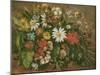 Flowers, 1871 (Oil on Wood)-Gustave Courbet-Mounted Giclee Print