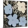 Flowers, 1965 (3 blue, 1 ivory)-Andy Warhol-Mounted Art Print