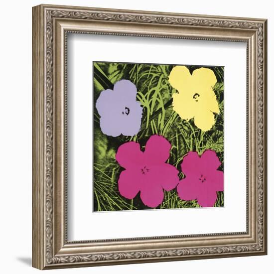 Flowers, 1970 (1 purple, 1 yellow, 2 pink)-Andy Warhol-Framed Art Print