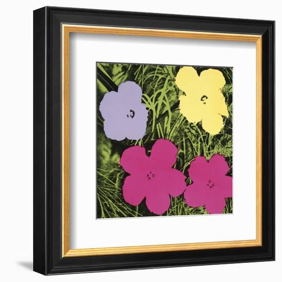 Flowers, 1970 (1 purple, 1 yellow, 2 pink)-Andy Warhol-Framed Art Print