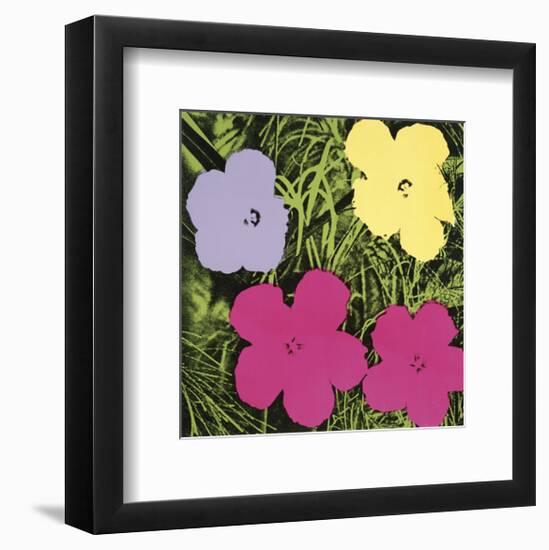 Flowers, 1970 (1 purple, 1 yellow, 2 pink)-Andy Warhol-Framed Art Print