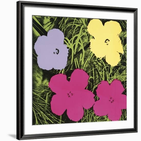 Flowers, 1970 (1 purple, 1 yellow, 2 pink)-Andy Warhol-Framed Art Print