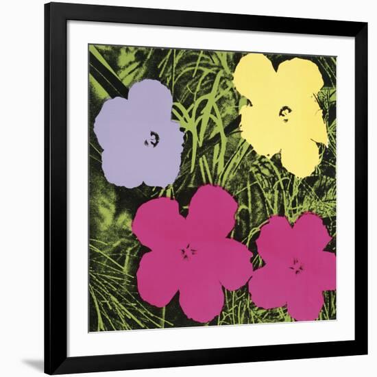 Flowers, 1970 (1 purple, 1 yellow, 2 pink)-Andy Warhol-Framed Art Print