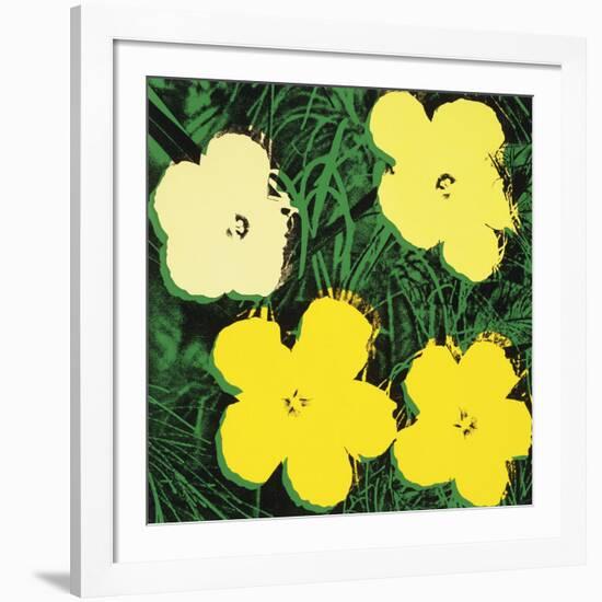 Flowers, 1970 (4 Yellow)-Andy Warhol-Framed Art Print