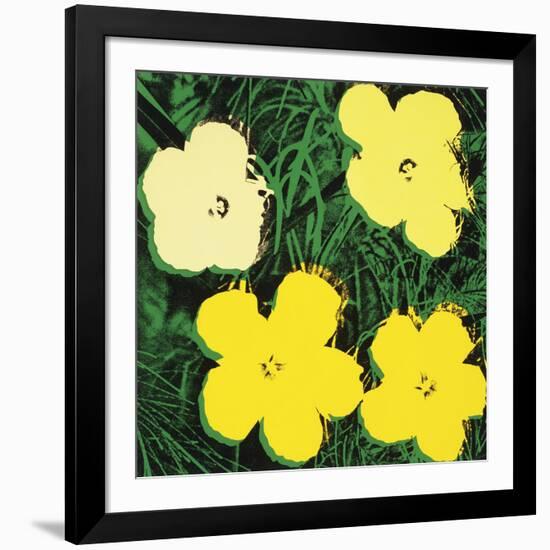 Flowers, 1970 (4 Yellow)-Andy Warhol-Framed Art Print