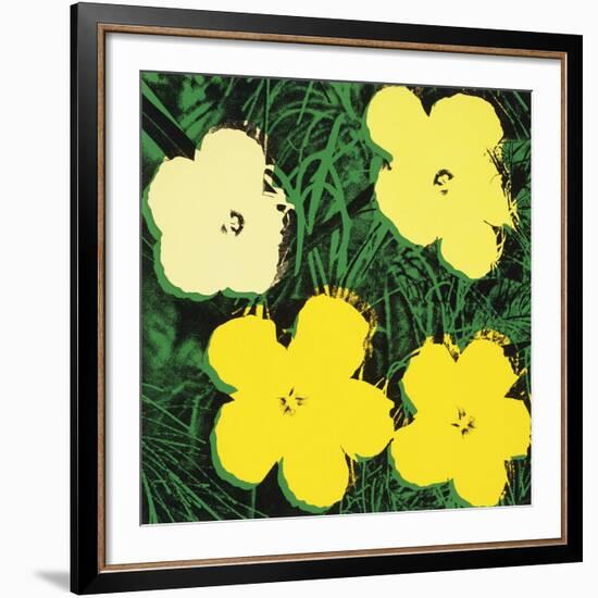 Flowers, 1970 (4 Yellow)-Andy Warhol-Framed Art Print