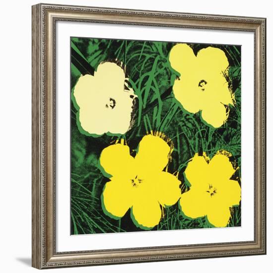 Flowers, 1970 (4 Yellow)-Andy Warhol-Framed Art Print