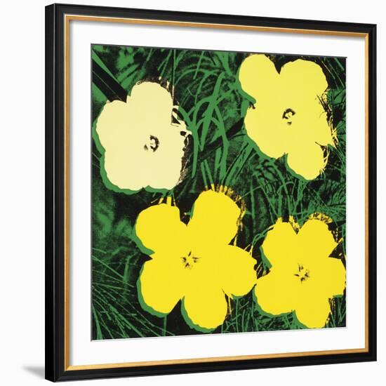 Flowers, 1970 (4 Yellow)-Andy Warhol-Framed Art Print