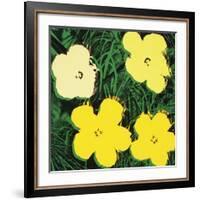 Flowers, 1970 (4 yellow)-Andy Warhol-Framed Art Print