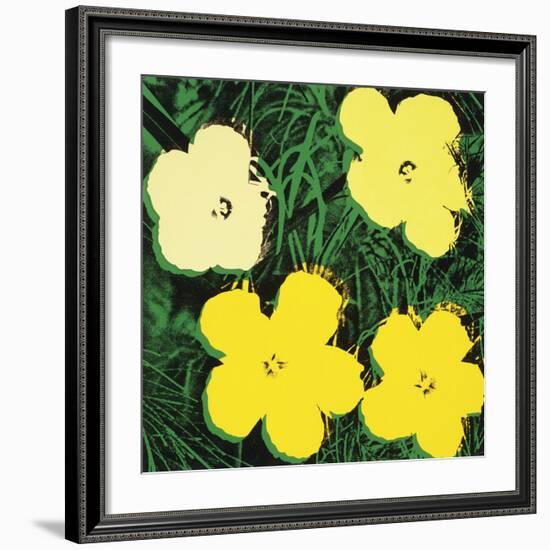 Flowers, 1970 (4 yellow)-Andy Warhol-Framed Art Print