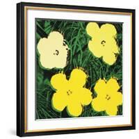 Flowers, 1970 (4 yellow)-Andy Warhol-Framed Art Print