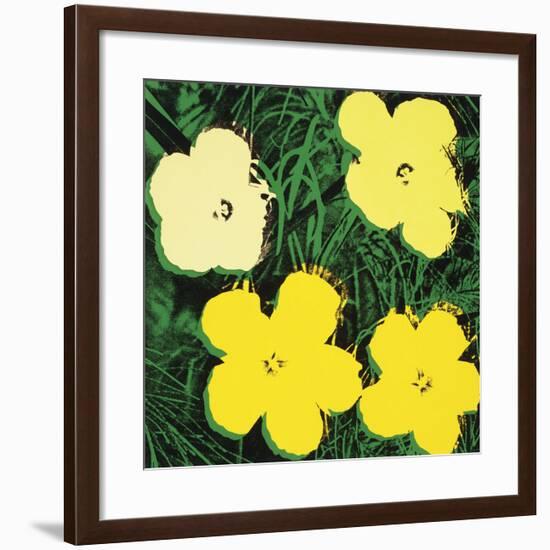 Flowers, 1970 (4 yellow)-Andy Warhol-Framed Art Print