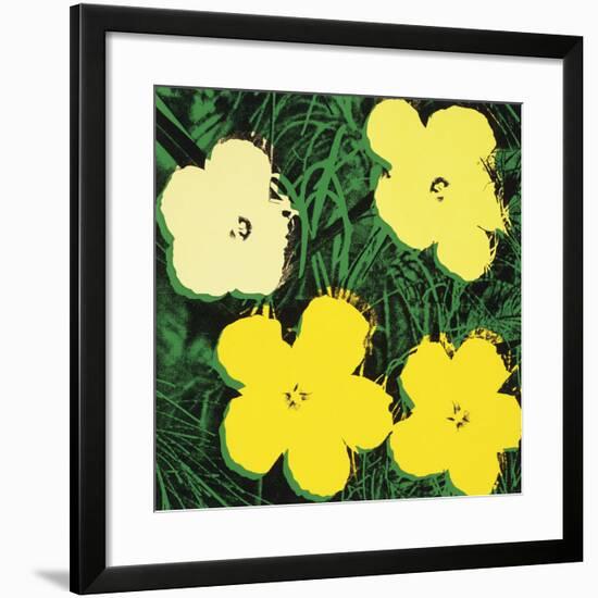 Flowers, 1970 (4 yellow)-Andy Warhol-Framed Art Print