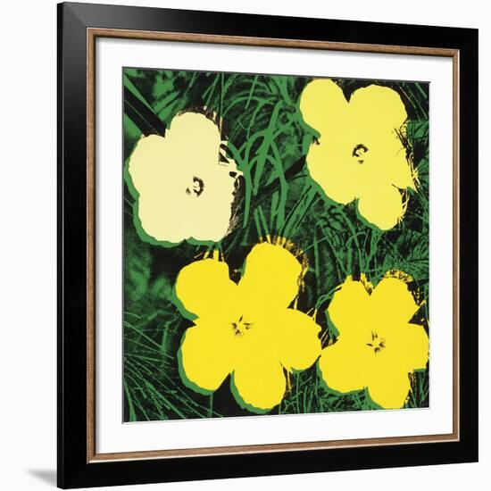 Flowers, 1970 (4 yellow)-Andy Warhol-Framed Art Print