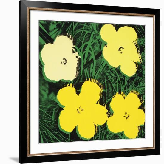 Flowers, 1970 (4 yellow)-Andy Warhol-Framed Art Print