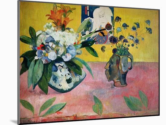 Flowers and a Japanese Print, 1889-Paul Gauguin-Mounted Giclee Print