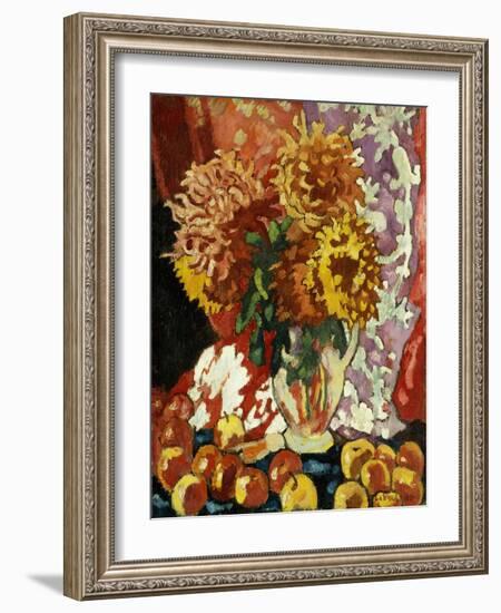 Flowers and Apples; Fleurs Et Pommes, 1938 (Oil on Canvas)-Louis Valtat-Framed Giclee Print