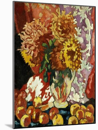 Flowers and Apples; Fleurs Et Pommes, 1938 (Oil on Canvas)-Louis Valtat-Mounted Giclee Print