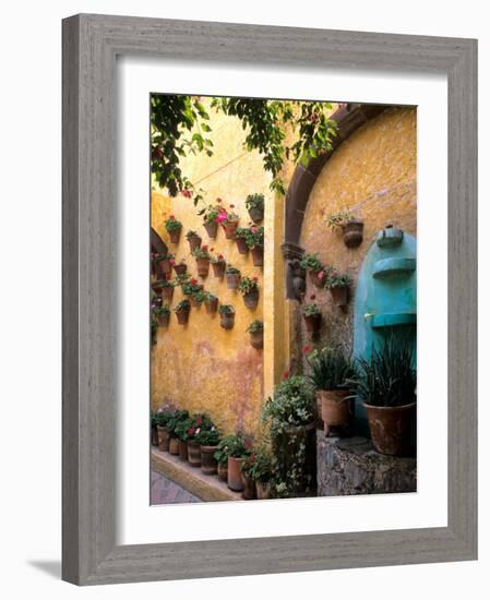 Flowers and Architecture in San Miguel de Allende, Mexico-Bill Bachmann-Framed Photographic Print