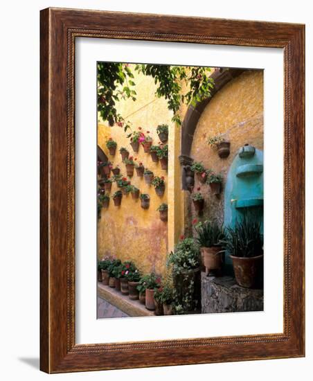 Flowers and Architecture in San Miguel de Allende, Mexico-Bill Bachmann-Framed Photographic Print