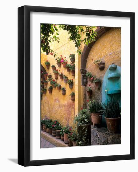 Flowers and Architecture in San Miguel de Allende, Mexico-Bill Bachmann-Framed Photographic Print