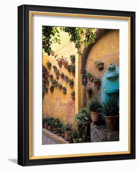 Flowers and Architecture in San Miguel de Allende, Mexico-Bill Bachmann-Framed Photographic Print