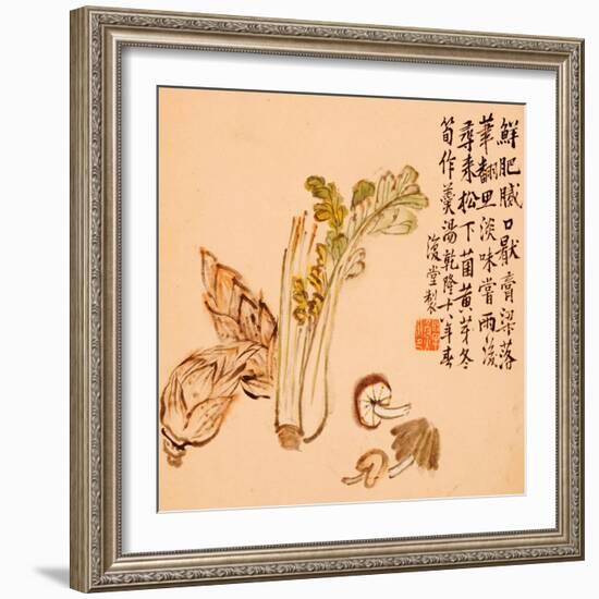 Flowers and Bird, Vegetables and Fruits-Li Shan-Framed Giclee Print