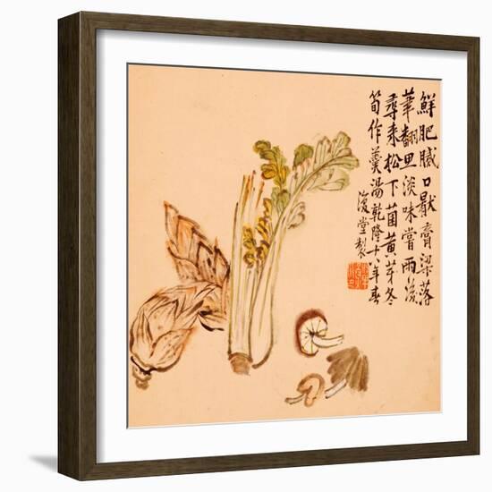 Flowers and Bird, Vegetables and Fruits-Li Shan-Framed Giclee Print