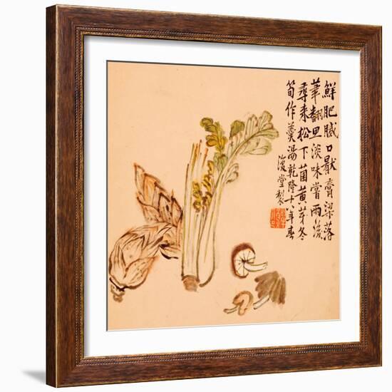 Flowers and Bird, Vegetables and Fruits-Li Shan-Framed Giclee Print