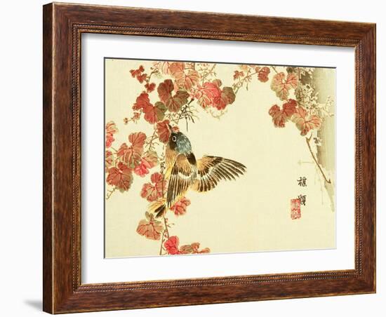 Flowers and Birds Picture Album by Bairei No.10-Bairei Kono-Framed Giclee Print