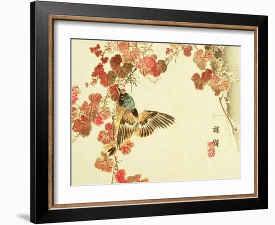 Flowers and Birds Picture Album by Bairei No.10-Bairei Kono-Framed Giclee Print