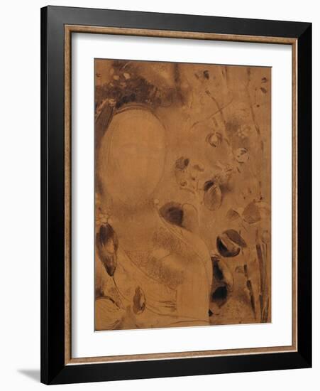 Flowers and Face-Odilon Redon-Framed Giclee Print