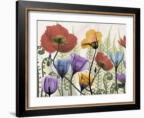 Flowers and Ferns 1-Albert Koetsier-Framed Premium Giclee Print