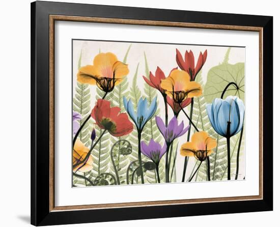 Flowers And Ferns Again-Albert Koetsier-Framed Art Print