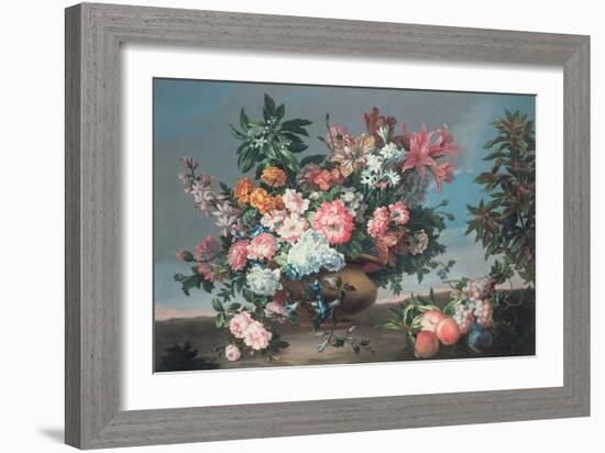 Flowers and Fruit, 17Th Century-Jean-Baptiste Monnoyer-Framed Giclee Print